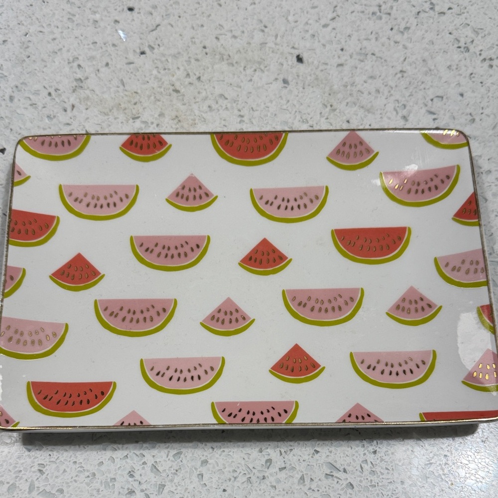 Watermelon Patterned Rectangular Serving Tray